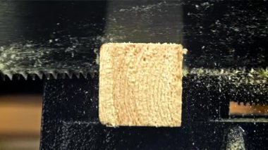 Tahtayı kesiyorum. 1000 fps 'de yüksek hızlı bir kamerayla çekildi. Yüksek kaliteli FullHD görüntüler