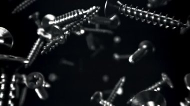 Kendi kendine dokunan vidalardan düşmek. 1000 fps 'de yüksek hızlı bir kamerayla çekildi. Yüksek kaliteli FullHD görüntüler