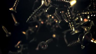 Kendi kendine dokunan vidalardan düşmek. 1000 fps 'de yüksek hızlı bir kamerayla çekildi. Yüksek kaliteli FullHD görüntüler