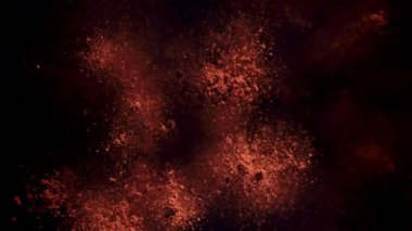 Uçuşta kırmızı kırmızı biber. 1000 fps 'de yüksek hızlı bir kamerayla çekildi. Yüksek kaliteli FullHD görüntüler