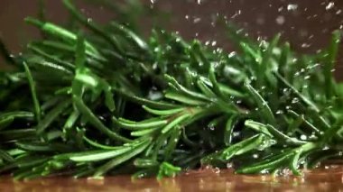 Biberiye kesme tahtasına düşer. 1000 fps 'de yüksek hızlı bir kamerayla çekildi. Yüksek kaliteli FullHD görüntüler