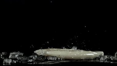 Mürekkep balığı ıslak masaya düşer. 1000 fps 'de yüksek hızlı bir kamerayla çekildi. Yüksek kaliteli FullHD görüntüler