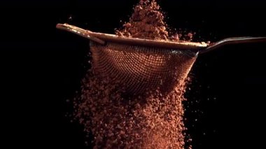 Kakao tozu elekten geçirilir. 1000 fps 'de yüksek hızlı bir kamerayla çekildi. Yüksek kaliteli FullHD görüntüler