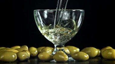 Zeytin yağı cam bir kaba dökülür. 1000 fps 'de yüksek hızlı bir kamerayla çekildi. Yüksek kaliteli FullHD görüntüler