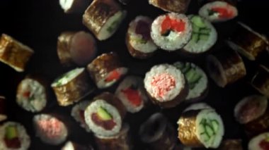 Geleneksel Japon dürümleri sebzeli ve balıklı. 1000 fps 'de yüksek hızlı bir kamerayla çekildi. Yüksek kaliteli FullHD görüntüler