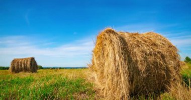 Samanlıkta hareket eden bulutların zamanlaması. Yüksek kalite 4k görüntü