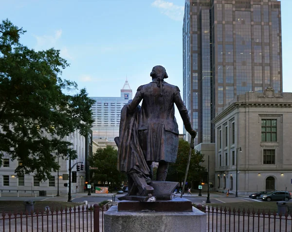 Pohled Sochu Fayetteville George Washingtonových Hlavní Budovy Raleigh — Stock fotografie