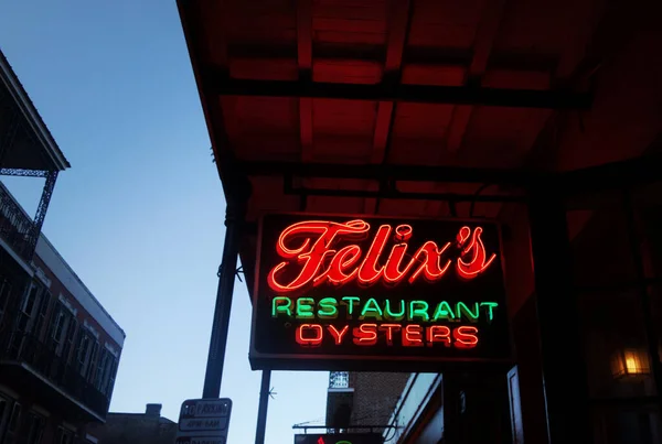 New Orleans Abd 2019 Bourbon Caddesi Ndeki Felixs Restoranı — Stok fotoğraf