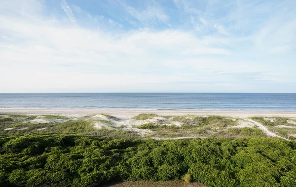 Stranden Och Sanddynerna Atlanten Oak Island North Carolina — Stockfoto
