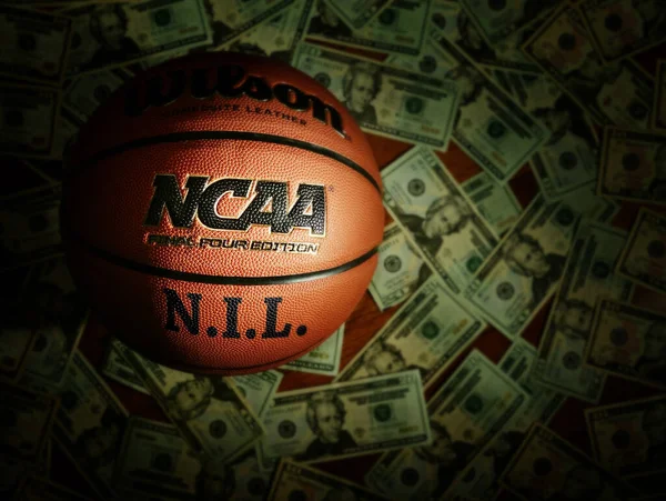 Eveleth Usa 2022 Ncaa Final Four篮球运动 其中Nil 名称形象可能 文字被金钱包围 图库图片