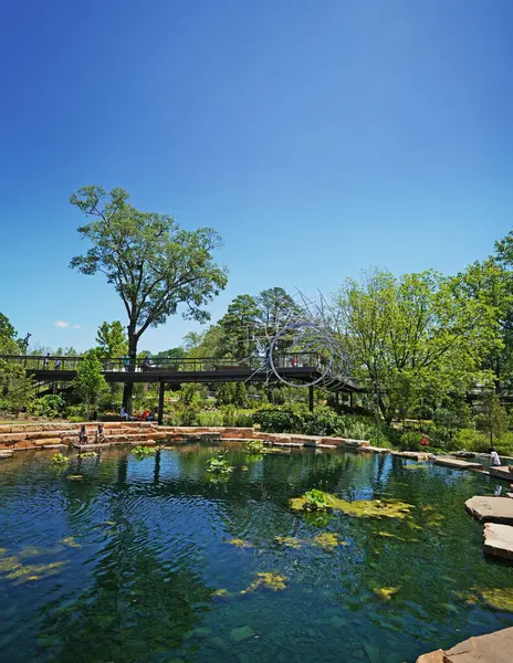 stock image Downtown Cary Park in Cary NC, , a renovated public city park with playgrounds, cafes and community gathering spaces 