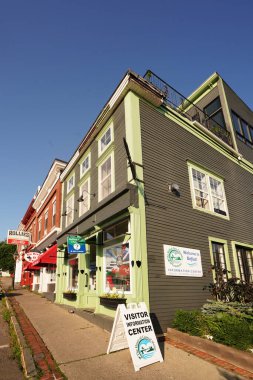 Belfast, ME - USA - 08-05-2024: The Visitor Information Center in historic downtown Belfast, Maine clipart