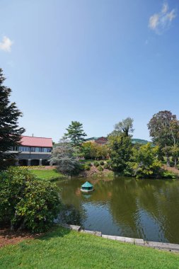 Tomlinson Park on the campus of Appalachian State University in Boone North Carolina clipart