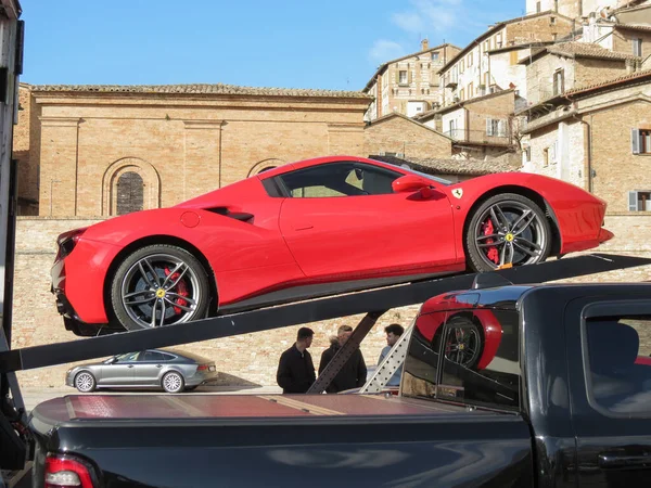 Urbino Italia Circa Abril 2022 Ferrari Rojo — Foto de Stock