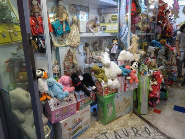 Roma Itália Circa Outubro 2018 Loja Brinquedos Com Plushes Venda — Fotografia de Stock