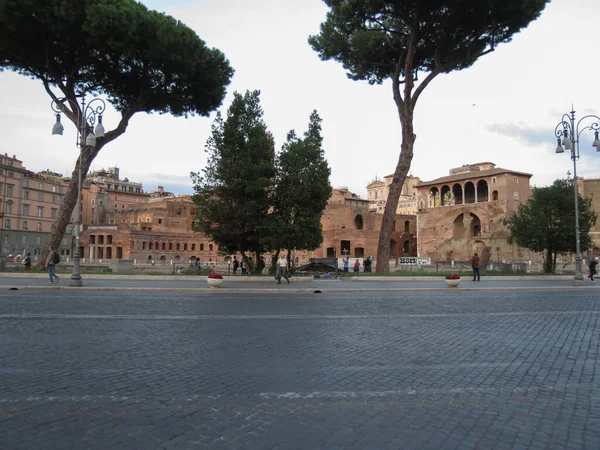 Rome Italië Circa Oktober 2018 Dei Fori Imperiali Straat Voorheen — Stockfoto