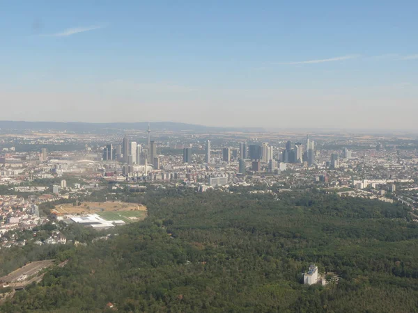 steel and glass skyscrapers in Frankfurt am Main, Germany