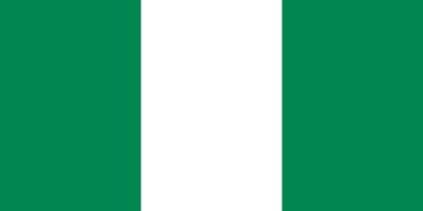 the Nigerian national flag of Nigeria, Africa - isolated vector illustration