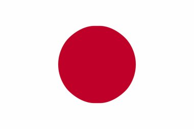 the Japanese national flag of Japan, Asia - isolated vector illustration
