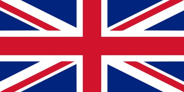 the British national flag of United Kingdom, Europe - isolated vector illustration