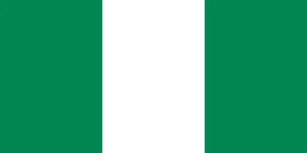 Nigériai Nemzeti Zászló Nigéria Afrika Elszigetelt Vektor Illusztráció — Stock Vector
