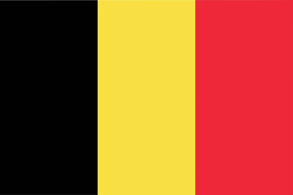 Belgium Zászló Ikon Elszigetelt Vektoros Illusztráció — Stock Vector