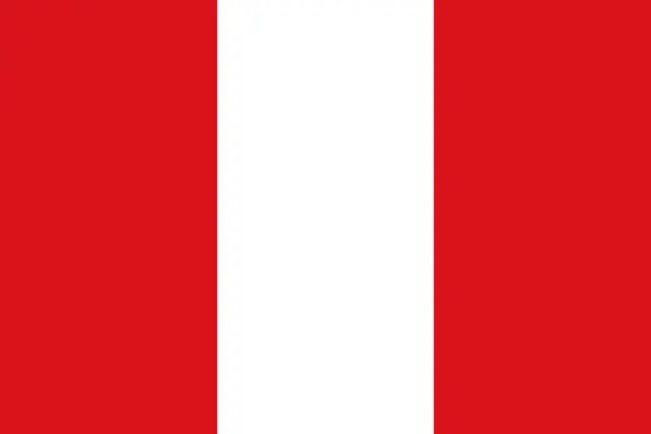 Perui Zászló Peruból Elszigetelt Vektor Illusztráció — Stock Vector
