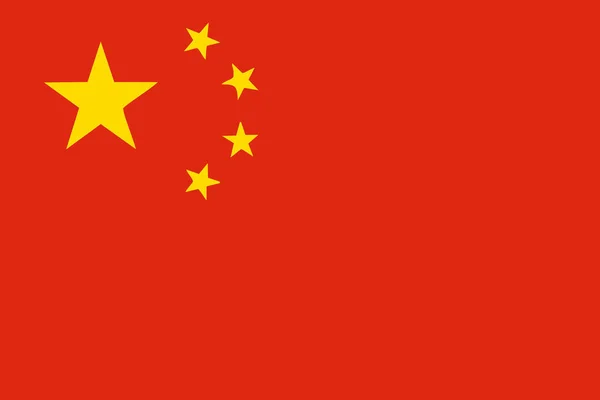 Drapeau Chine République Populaire Chine Icône Langue Illustration Vectorielle Isolée — Image vectorielle