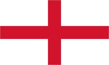 flag of England (component of the Union Jack) - isolated vector illustration, official proportion 3:5