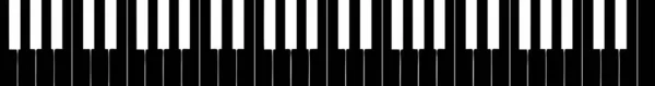 Клавиатурный Силуэт Клавиатуры Клавиатуры Расширение Пять Октав Изолированная Векторная Иллюстрация — стоковый вектор