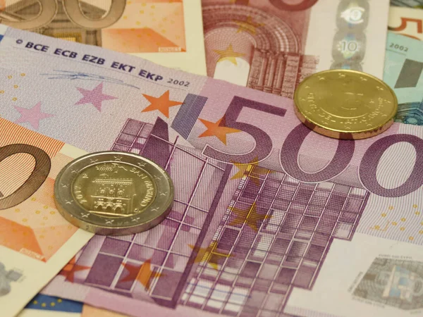 Euro Eur Billets Pièces Monnaie Monnaie Utile Comme Arrière Plan — Photo