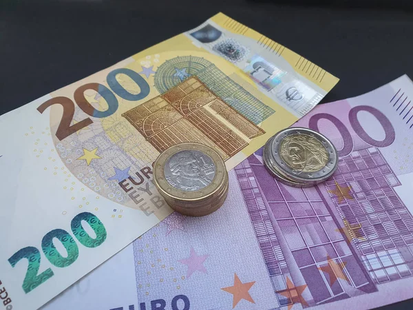 Eurobankovky Euromince Měna Evropské Unie — Stock fotografie