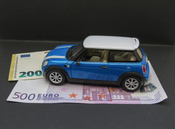Frankfurt Main Germania Circa Marzo 2023 Blu Mini Car Toy — Foto Stock