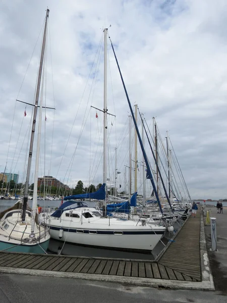 コペンハーゲン デンマーク Circa 2017 帆船が港に係留 — ストック写真