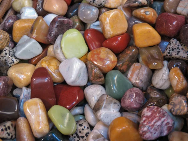 Piedras Semipreciosas Multicolores Útiles Como Fondo — Foto de Stock
