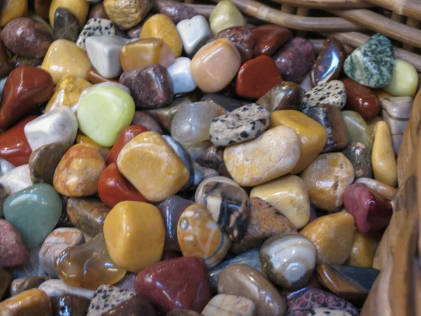 Πολύχρωμες Ημιπολύτιμες Πέτρες Χρήσιμες Φόντο — Φωτογραφία Αρχείου