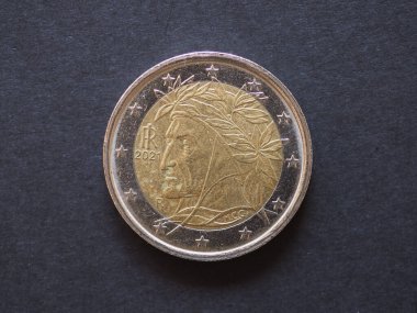 İtalyan tarafında, Raphael, İtalya ve Avrupa Birliği 'nin para birimi Dante Alighieri' nin portresi yer alıyor.