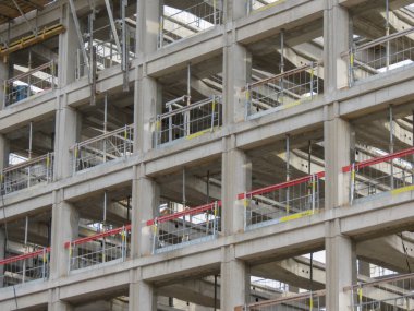 VIENNA, AUSTRIA - 12 Kasım 2023: inşaat alanı diğer adıyla inşaat işleri alanı