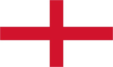 flag of England (component of the Union Jack) - isolated vector illustration, official proportion 3:5