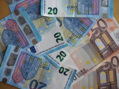 50 ve 20 euro notlar para (Eur), Avrupa Birliği'nin para birimi
