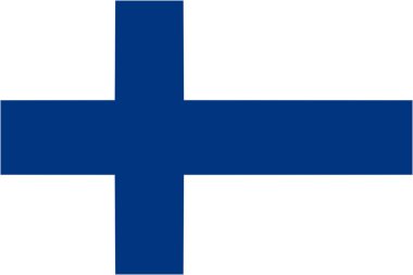 Finlandiya bayrağı ve dil simgesi - izole vektör çizim