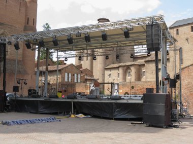 ALBI, FRANCE - AĞUSTOS 07, 2018: Sainte-Cecile Katedrali 'nin konser sahnesi