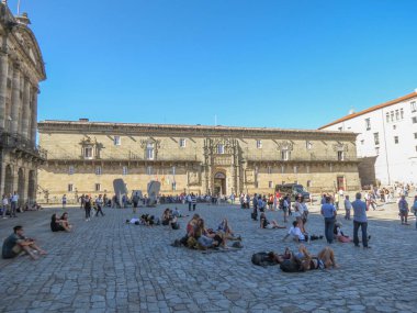 SANTIAGO DE COMPOSTELA, İSPAN 10 Eylül 2022: Archthedral Basilica