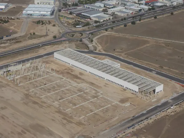 MADRID, SPAIN - 22 Ekim 2017: Endüstriyel ya da depolama alanı