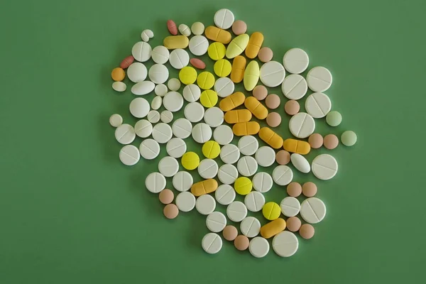 Zblízka Různých Pilulek — Stock fotografie