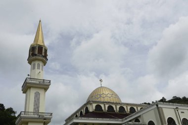 Pahang, Malezya-17 Kasım 2022; Pahang 'ın Bentong ilçesindeki Sultan Hacı Ahmed Şah Camii manzarası
