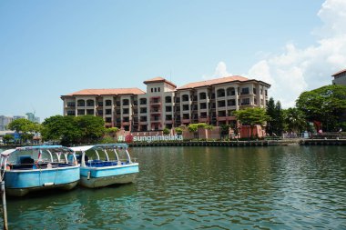 Melaka, Malezya - 24 Ağustos 2023; Melaka City 'deki Casa Del Rio Oteli