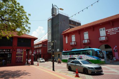 Melaka, Malezya-23 Ağustos 2023; Melaka 'da bulunan tarihi yapının iç görünümü