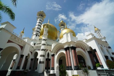 Perak, Malezya - 12 Ağustos 2023; Ubudiah Camisi Perak 'ın kraliyet camii, Perak, Malezya' nın başkenti Kuala Kangsar 'da yer alır..