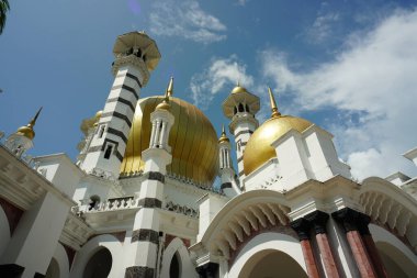 Perak, Malezya - 12 Ağustos 2023; Ubudiah Camisi Perak 'ın kraliyet camii, Perak, Malezya' nın başkenti Kuala Kangsar 'da yer alır.